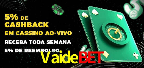 Promoções do cassino ao Vivo Vaidebet